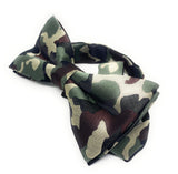 Men's Pre-Tied Army Camo Bow Tie Green Black Brown Beige Adjustable Neck Bowtie