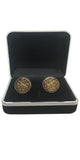 Two Tone Silver Gold Plated Celtic Round Cufflinks