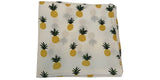 Pineapple White Yellow Green Silk Pocket Square