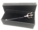 Silver Plated Trident Lapel Pin