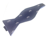 Men's Self Tie Freestyle Silk Blue Bow Tie with Bicycles