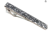 D&L Menswear Rhodium Plated Celtic Ornate Tie Clip and Cufflinks Gift Set