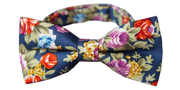 Men's Pre-Tied Floral Bow Tie Adjustable Neck Wedding Party Bowtie