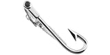 Silver Plated Fishing Hook Tie Clip
