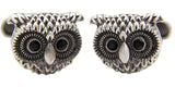 Antique Silver Plated Owl Head Cufflinks