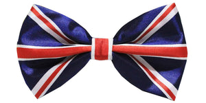 Pre-Tied Union Jack Bow Tie Adjustable Neck British Flag Bowtie